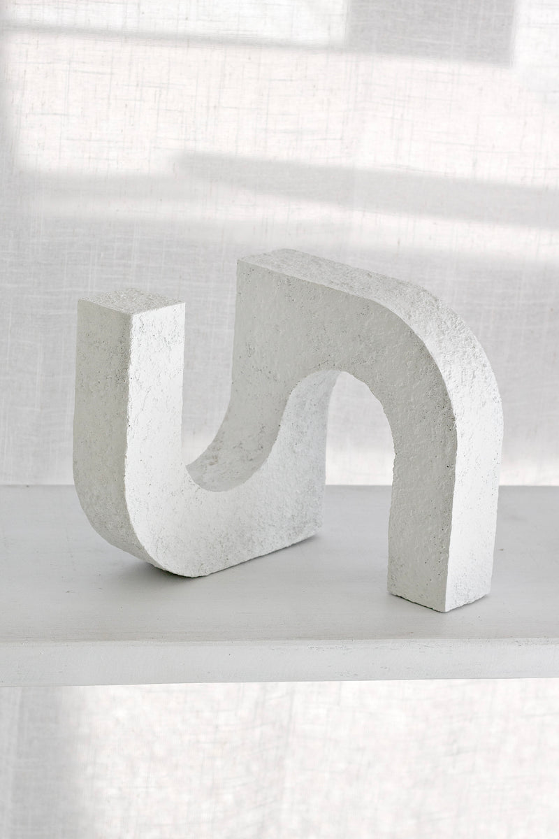 Double Doorways Ornament – Sculptural Resin Arch in White
