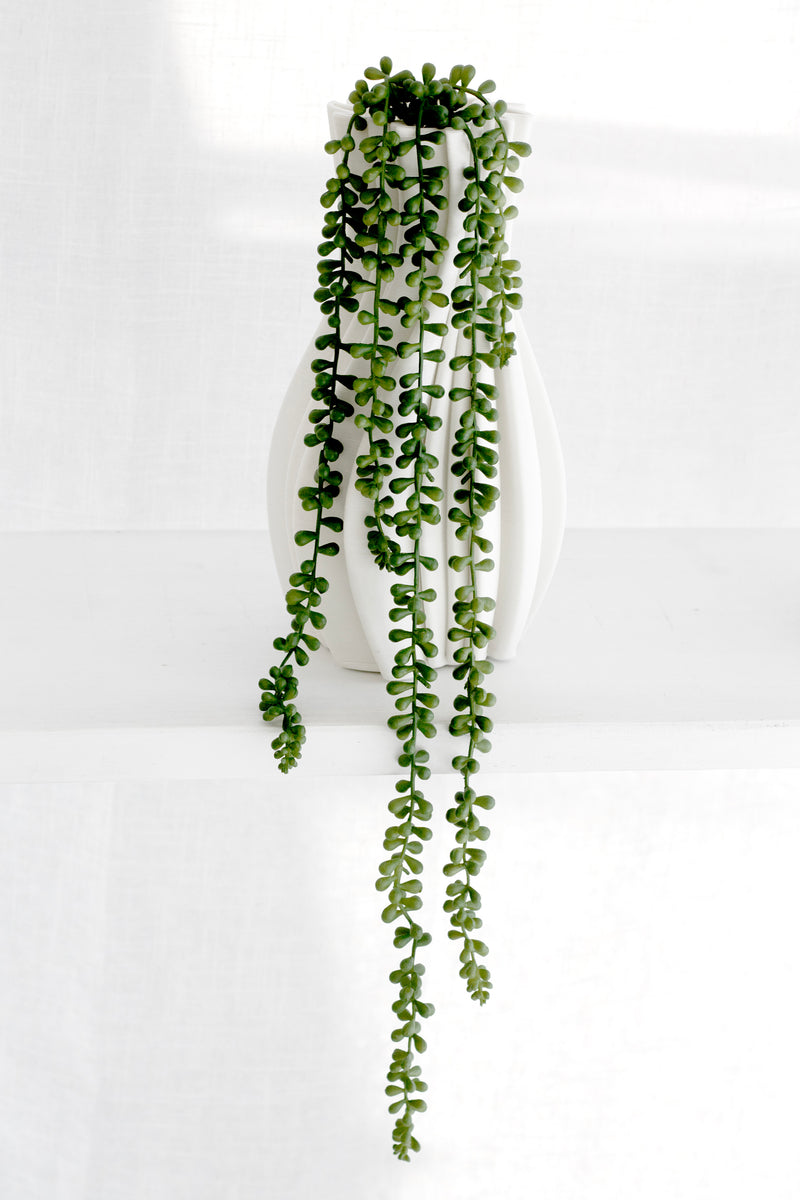 String of Beads Faux Succulent – 73cm Hanging Spray
