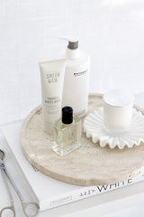 Ruffle Ceramic Display Tray – Glossy White Fluted Catchall (14cm)