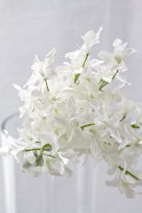 Artificial Dendrobium Orchid Bundle – White, 31cm Faux Flower Bunch