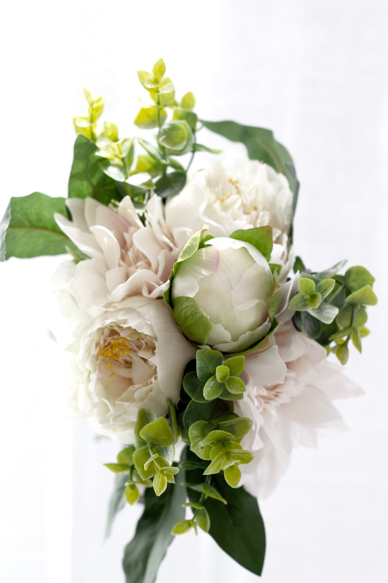 Artificial Dahlia Peony Bouquet Pink – Faux Floral Arrangement