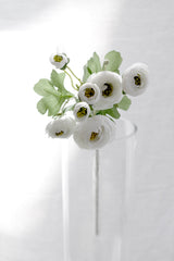 Ranunculus Spray White 48cm – Artificial Flower Stem