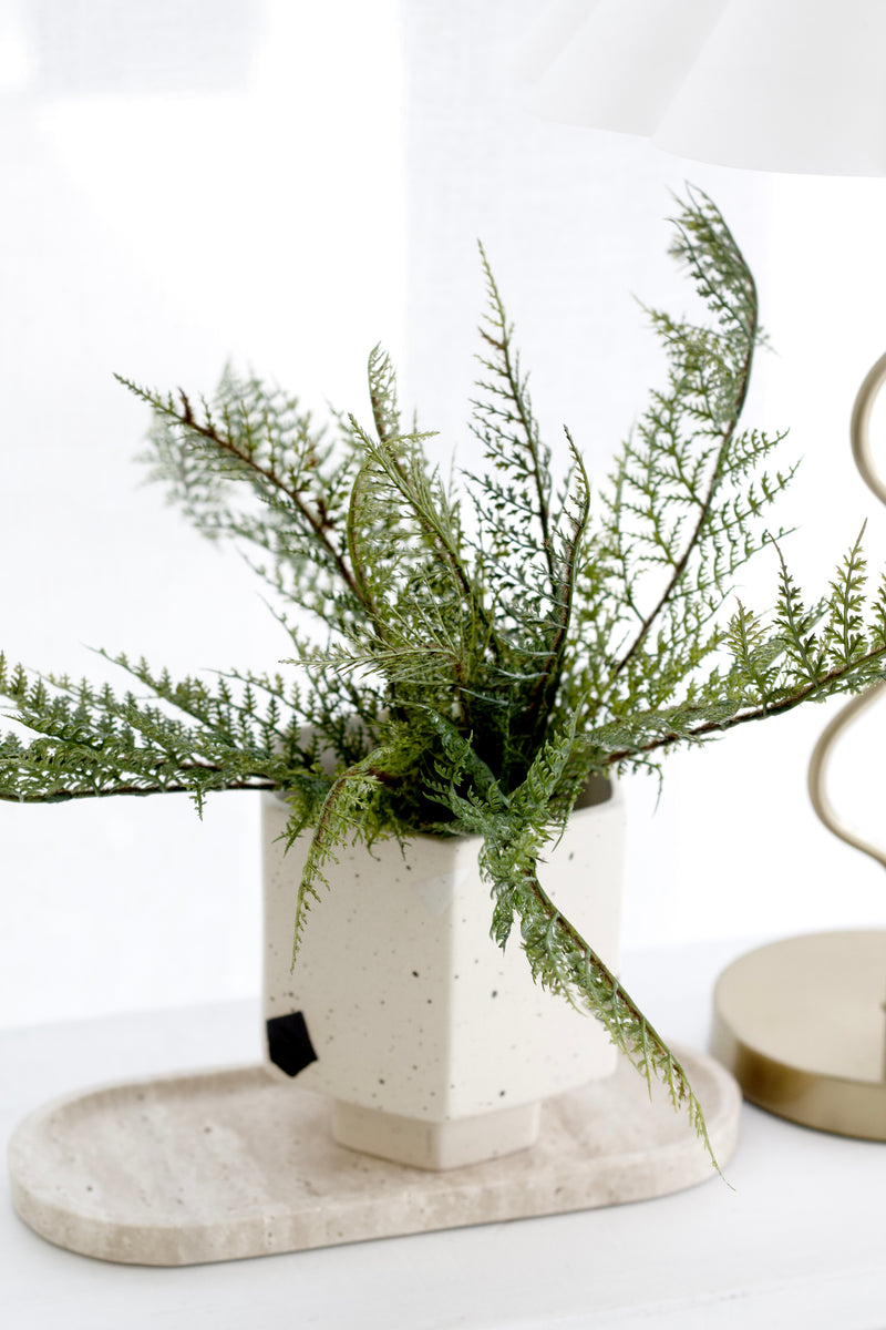 Artificial Forest Fern Bush – 42cm Faux Greenery Stem