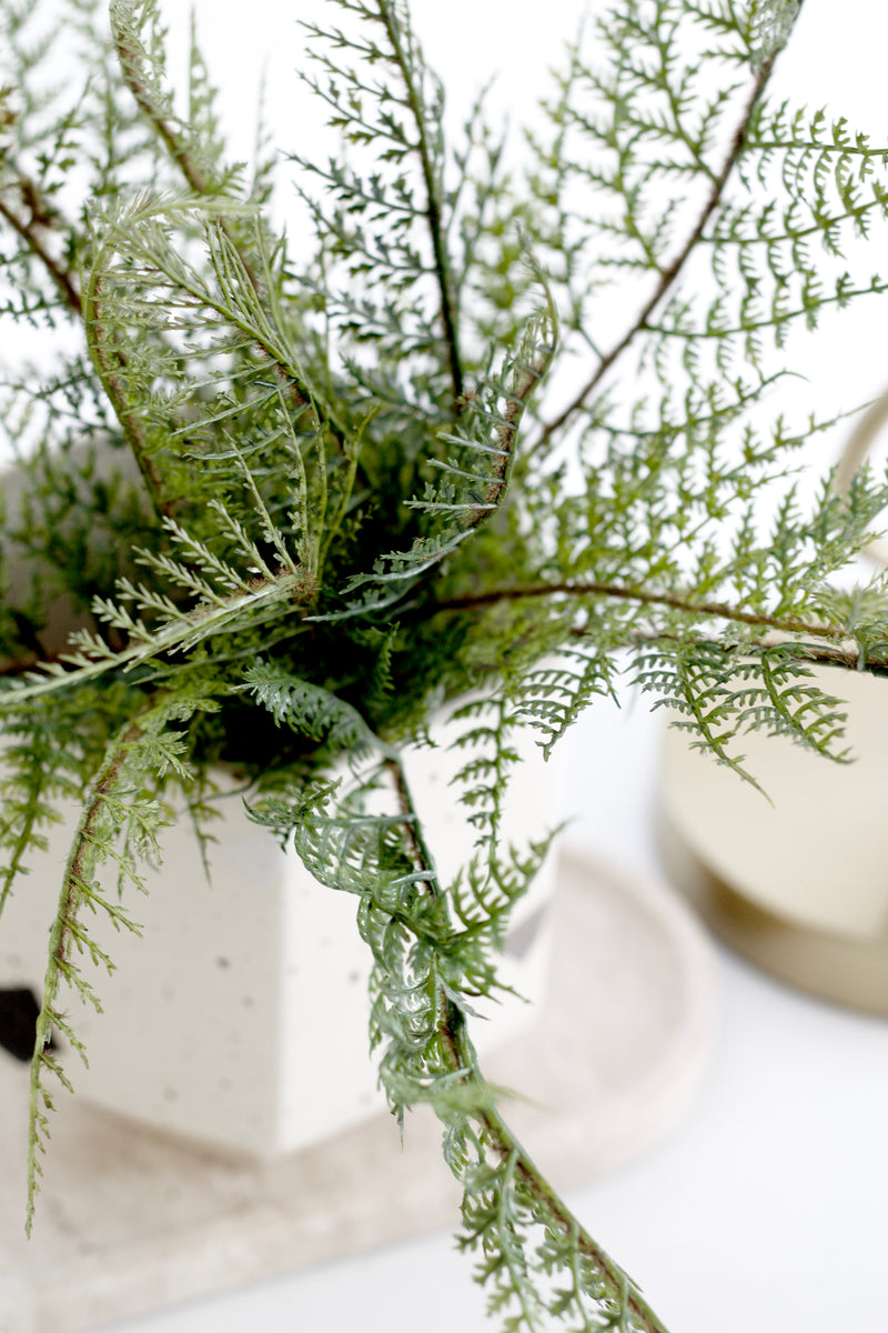 Artificial Forest Fern Bush – 42cm Faux Greenery Stem