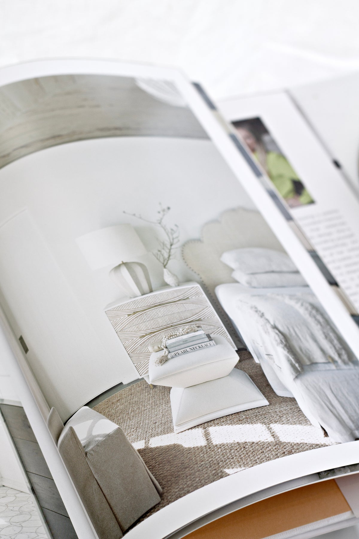 Inviting Interiors page spread showing a Cool-themed interior