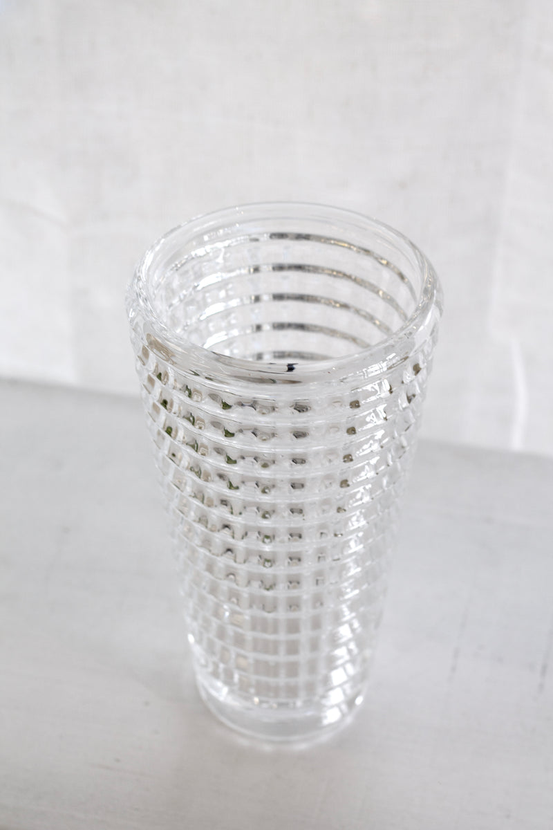 Cut Glass Vase – Small & Large Sizes | Textured Glass Flower Vase