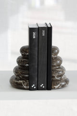 Casa Dark Marble Bookends – Polished Sculptural Pair