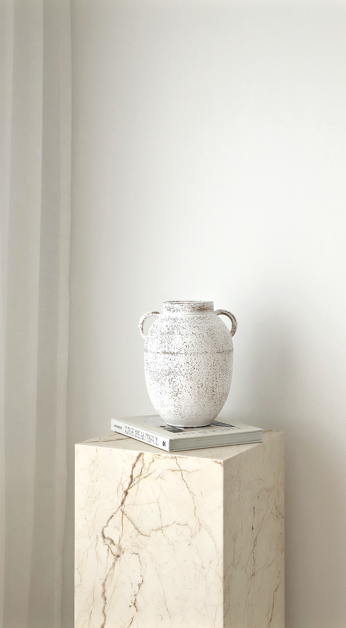 Vince Rustic Ceramic Vase – Textured Statement Piece