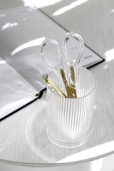 Fluted Tumbler – Ribbed Plastic Bathroom Cup in Clear or Smoke