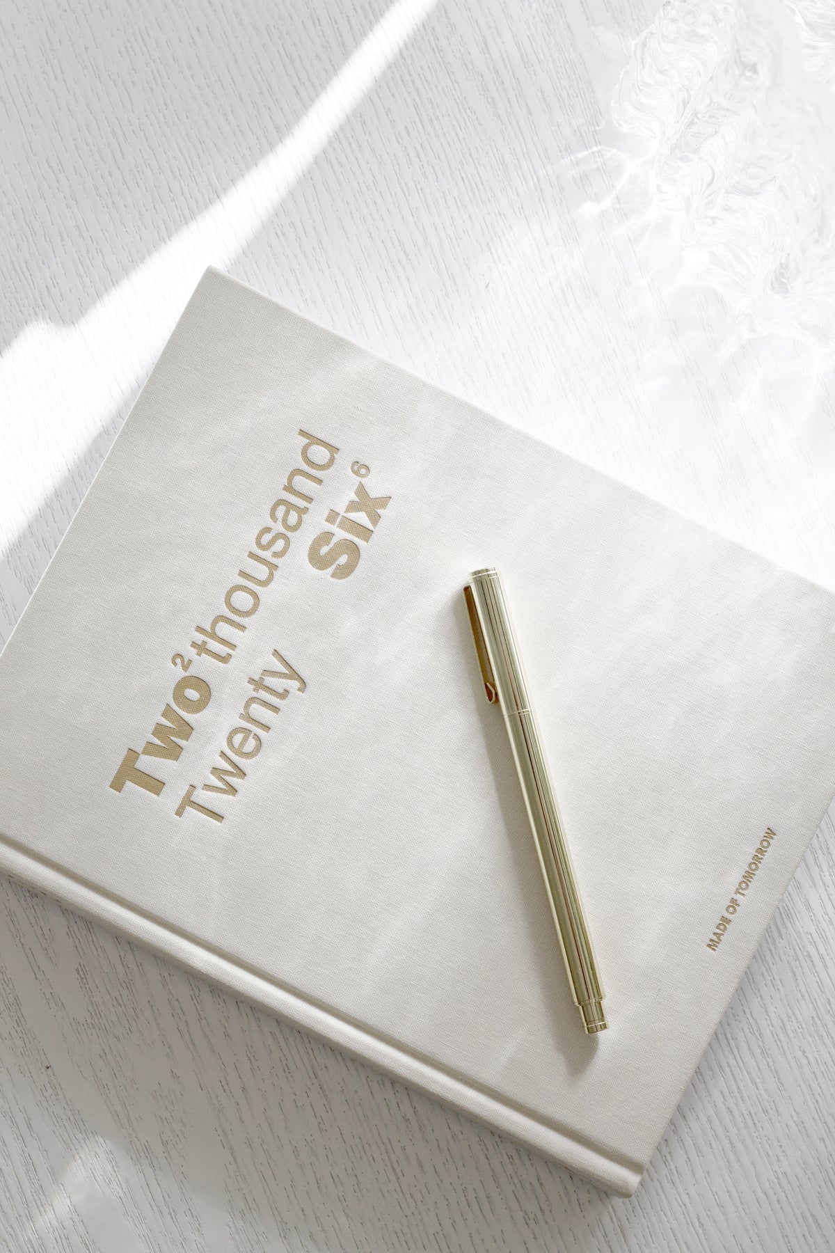 Close up of Emma Kate Co Metal Rollerball Pen Golden tip detail