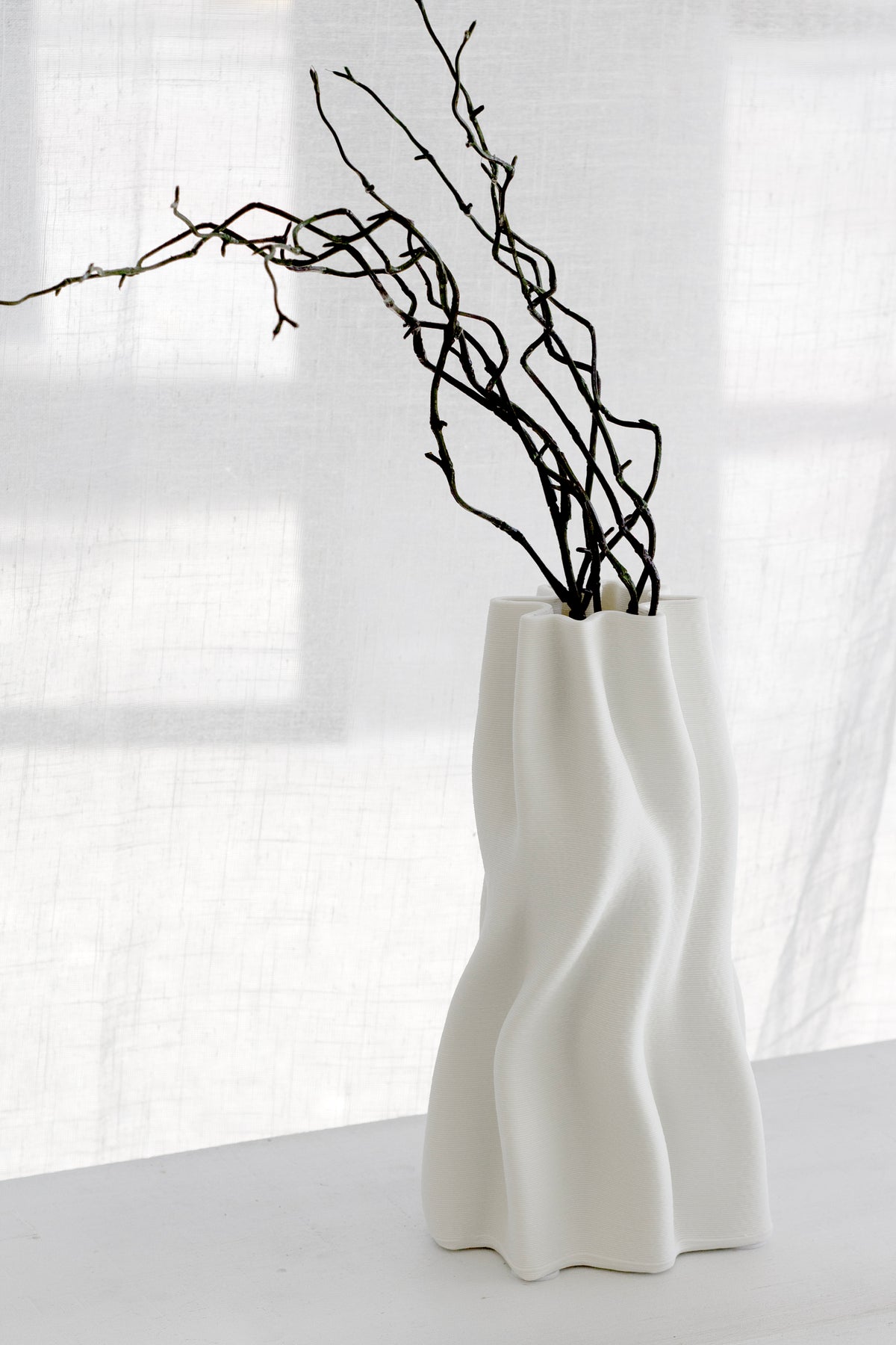 Willow Spray, Medium Green & Brown 74cm Faux Stem