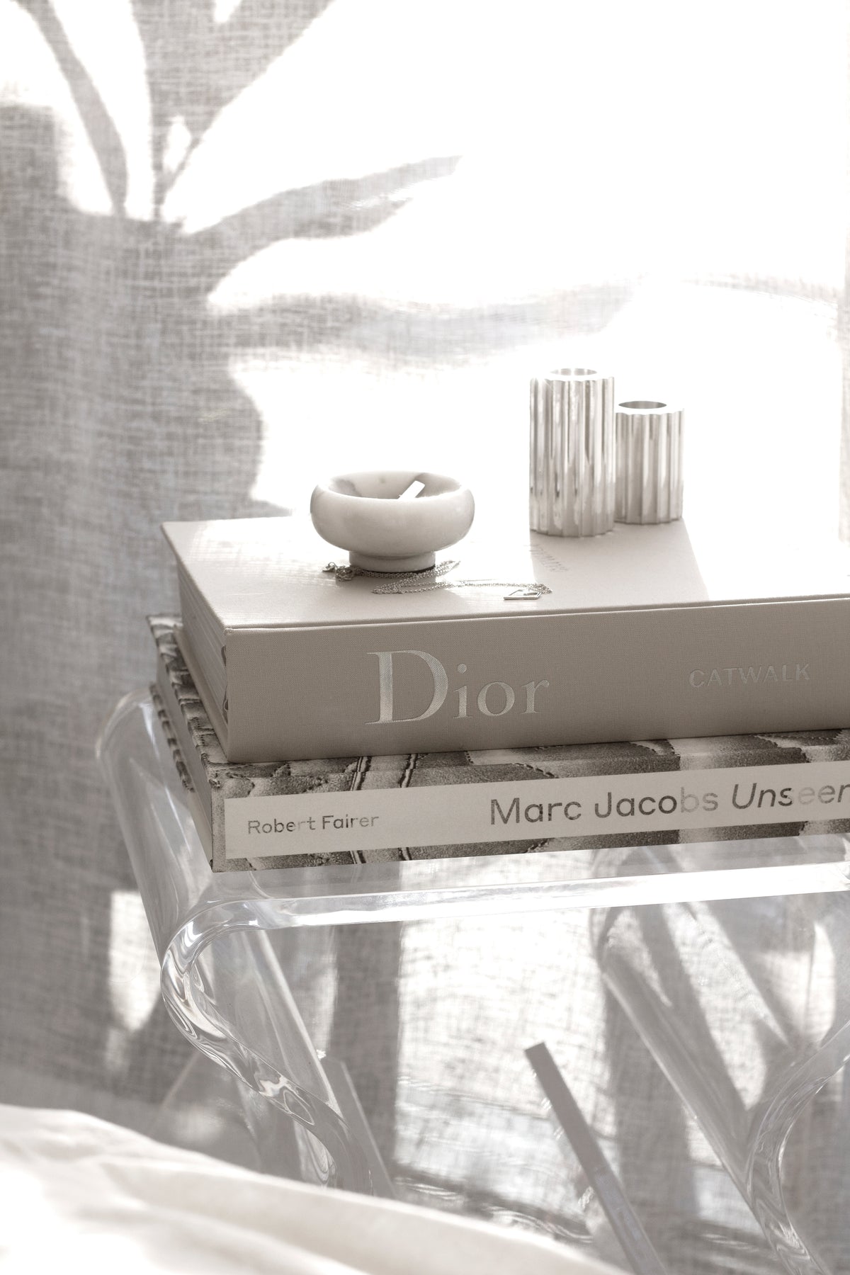 Marc Jacobs Unseen styled on a shelf