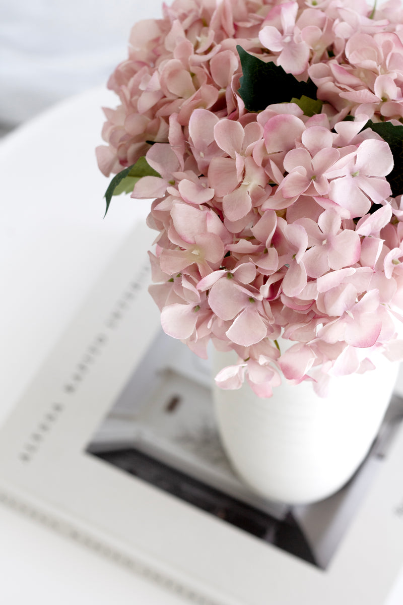 Vintage Dusty Pink Hortensia – 45cm Artificial Hydrangea Stem