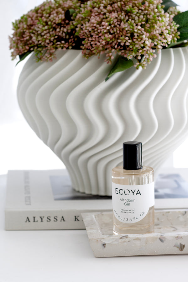ZAKKIA Terrazzo Square Tray Seashell – Handmade Coastal Serving & Styling Tray