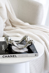 Silver Quad Candle Holder – Sculptural Modern Decor