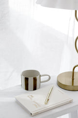 Fenton Stripe Mug – Hand-Painted Stoneware with Organic Stripes