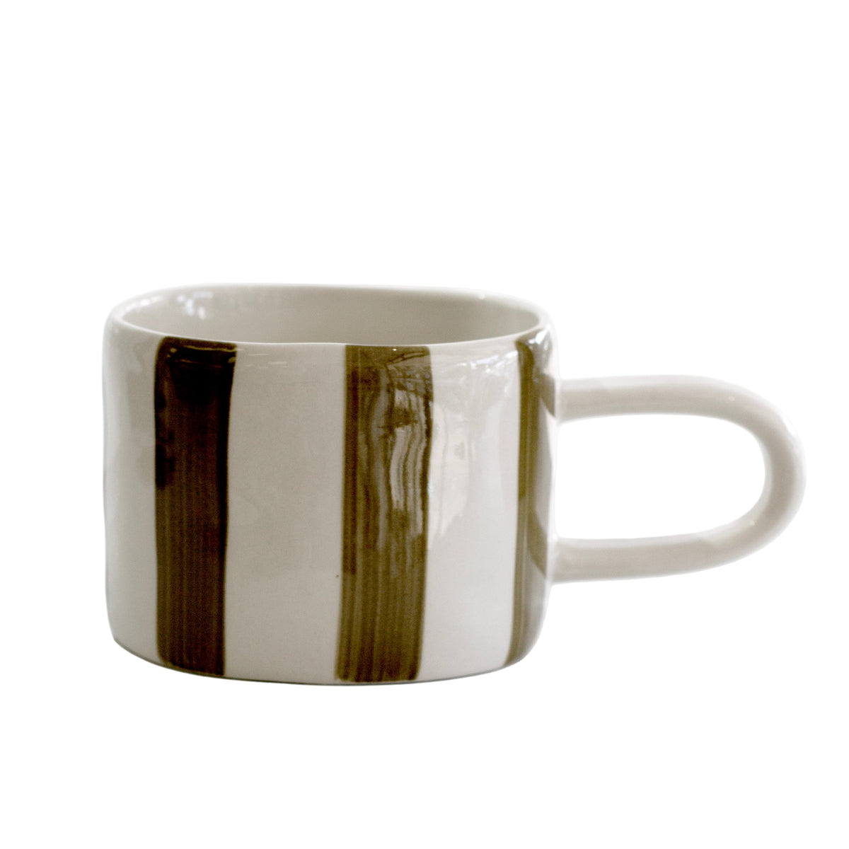 Fenton Stripe Mug hand-painted stoneware by Ned Collections