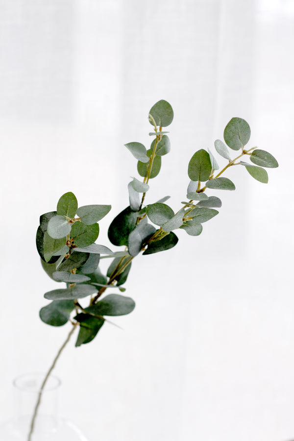 Artificial Eucalyptus Spray – 80cm Green Stem, Realistic Faux Foliage