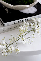 Hawthorn Blossom Spray – Tall White Artificial Stem