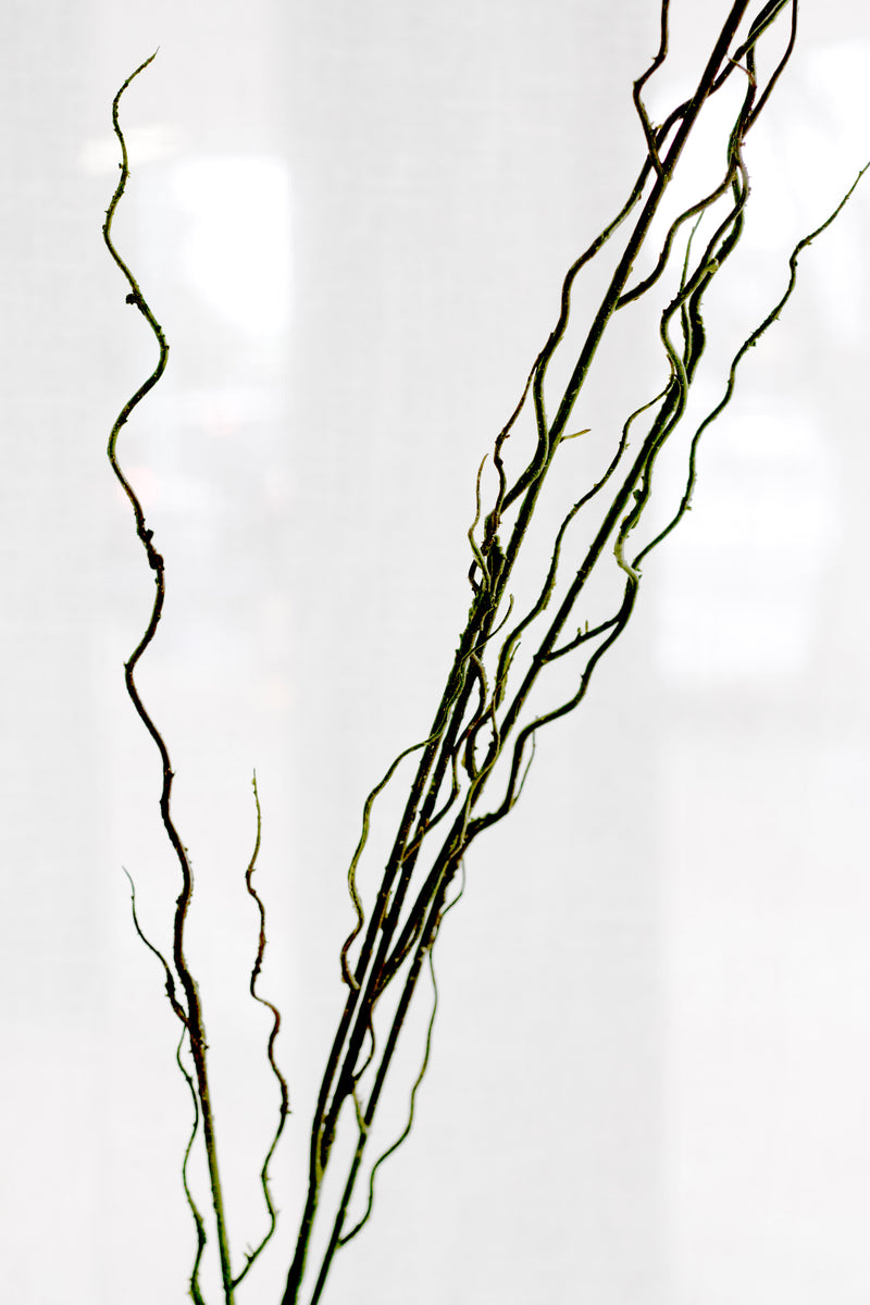 Artificial Twisted Willow Branch – 1.3m Sculptural Styling Stem