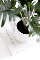 Potted Xanadu Philodendron – Realistic Faux Plant in Ceramic Pot 38cm