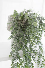 Potted Hanging Eucalyptus – Faux Plant in Grey/Green, 66cm