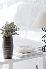 Decorative Wave Bowl – Large | Resin & Sand Sculptural Bowl | White Modern Home Decor