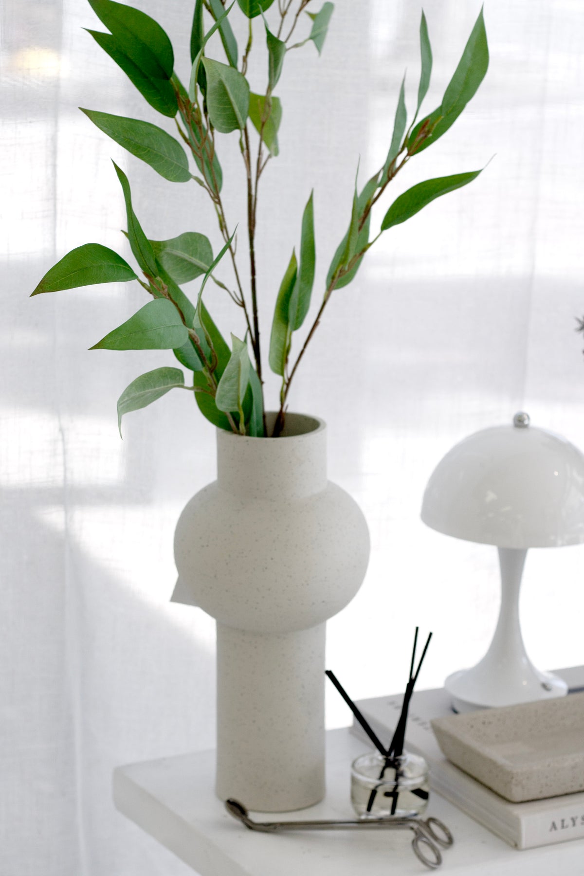 Willowy Eucalyptus Branch, 109cm Faux Greenery Stem