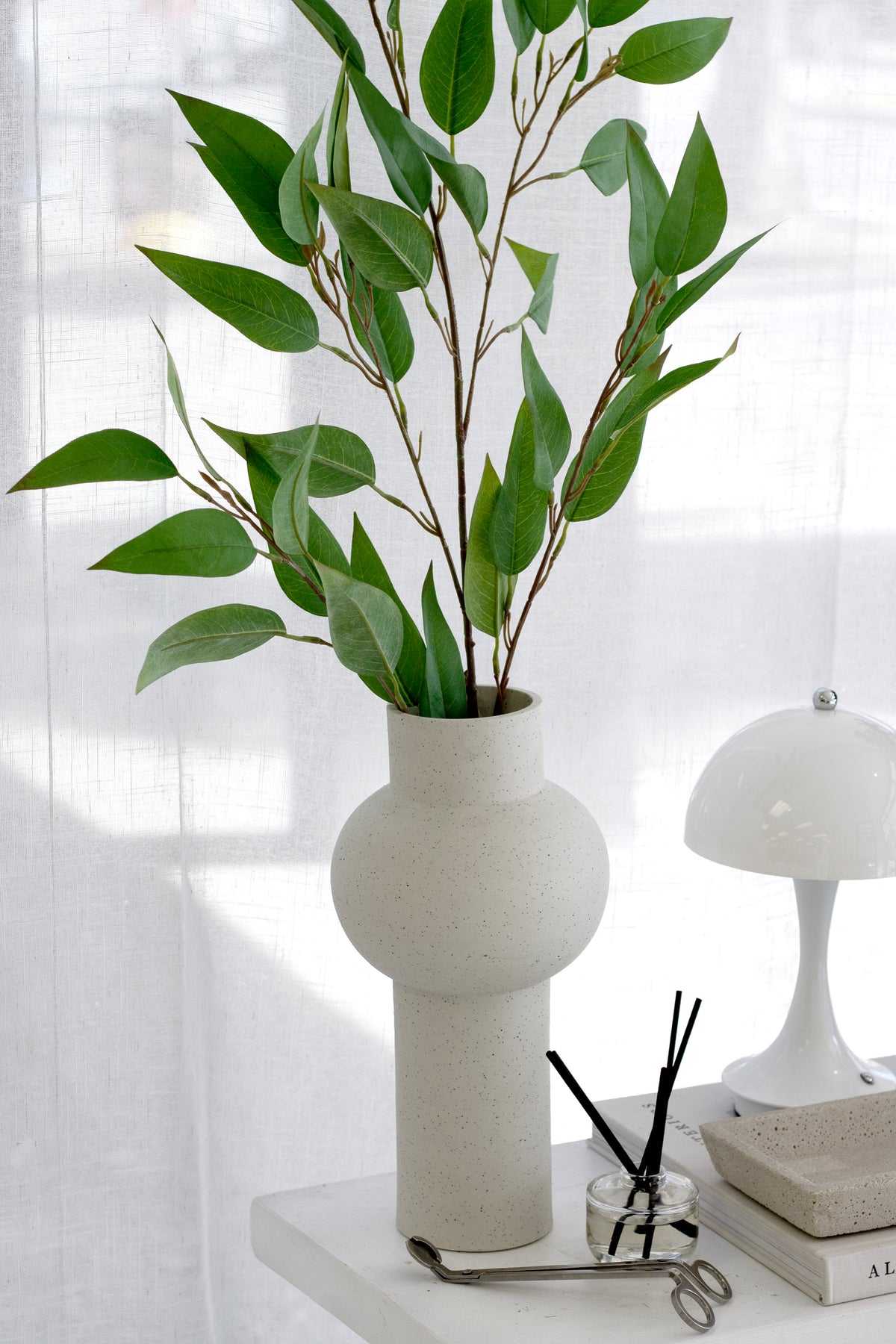 Willowy Eucalyptus Branch, 109cm Faux Greenery Stem