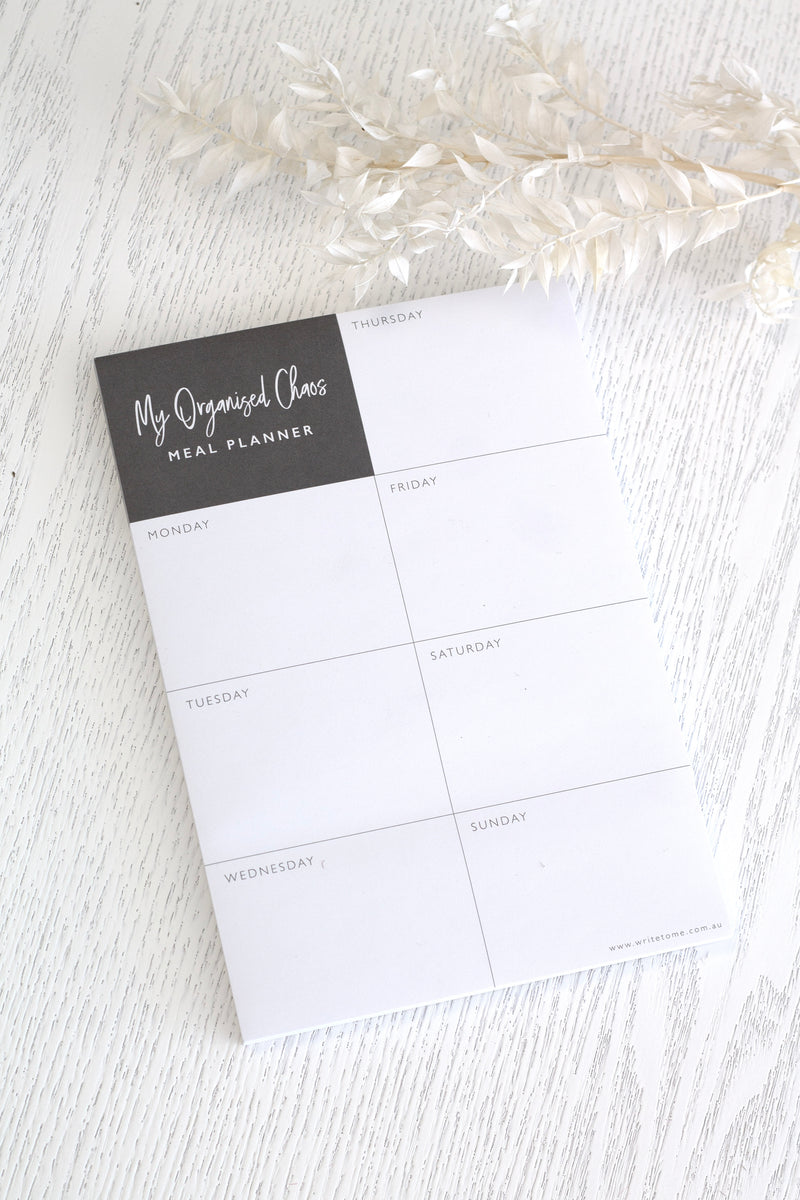 Meal Planner – Weekly Menu Pad by Write To Me (My Organised Chaos Series)