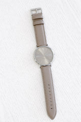 Taupe / Stainless Watch by Oozoo - Leather Strap