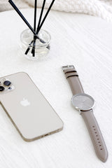 Taupe / Stainless Watch by Oozoo - Leather Strap