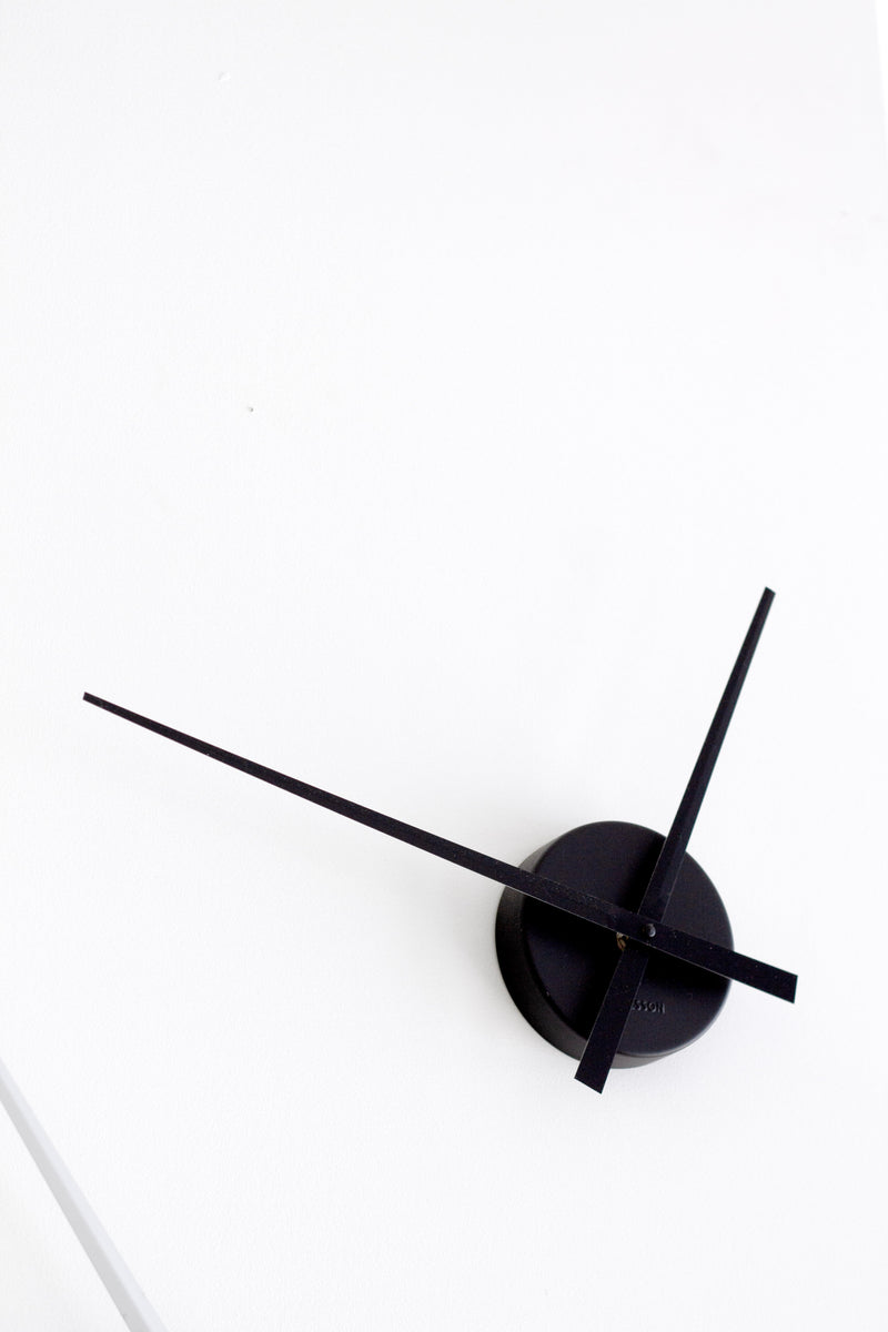 Karlsson Little Big Time Mini Wall Clock – Black | 44cm Minimalist