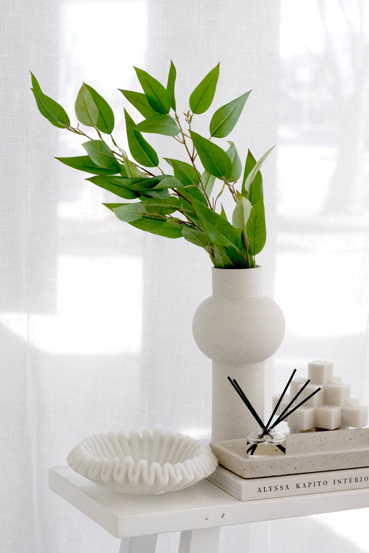 Willowy Eucalyptus Branch, 109cm Faux Greenery Stem