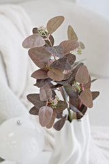 Seeded Gum Stem – Outback Burgundy Red Faux Native Spray 95cm