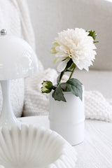 Ceramic Bamboo Vase – Matte Black or White Sculptural Cylinder | 3 Sizes
