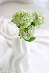 Snowball Spray Light Green – 55cm Faux Stem