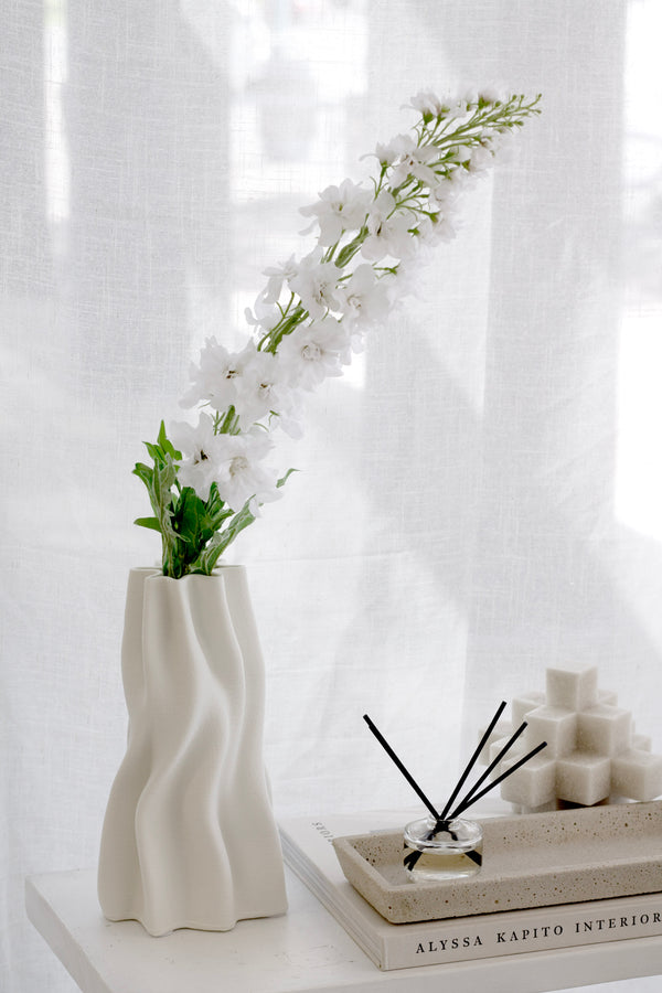 Delphinium Spray White – 109cm Tall Artificial Flower Stem