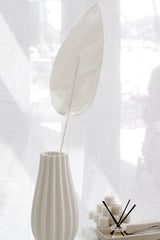 White Canna Leaf Stem – 97cm Faux Botanical Statement