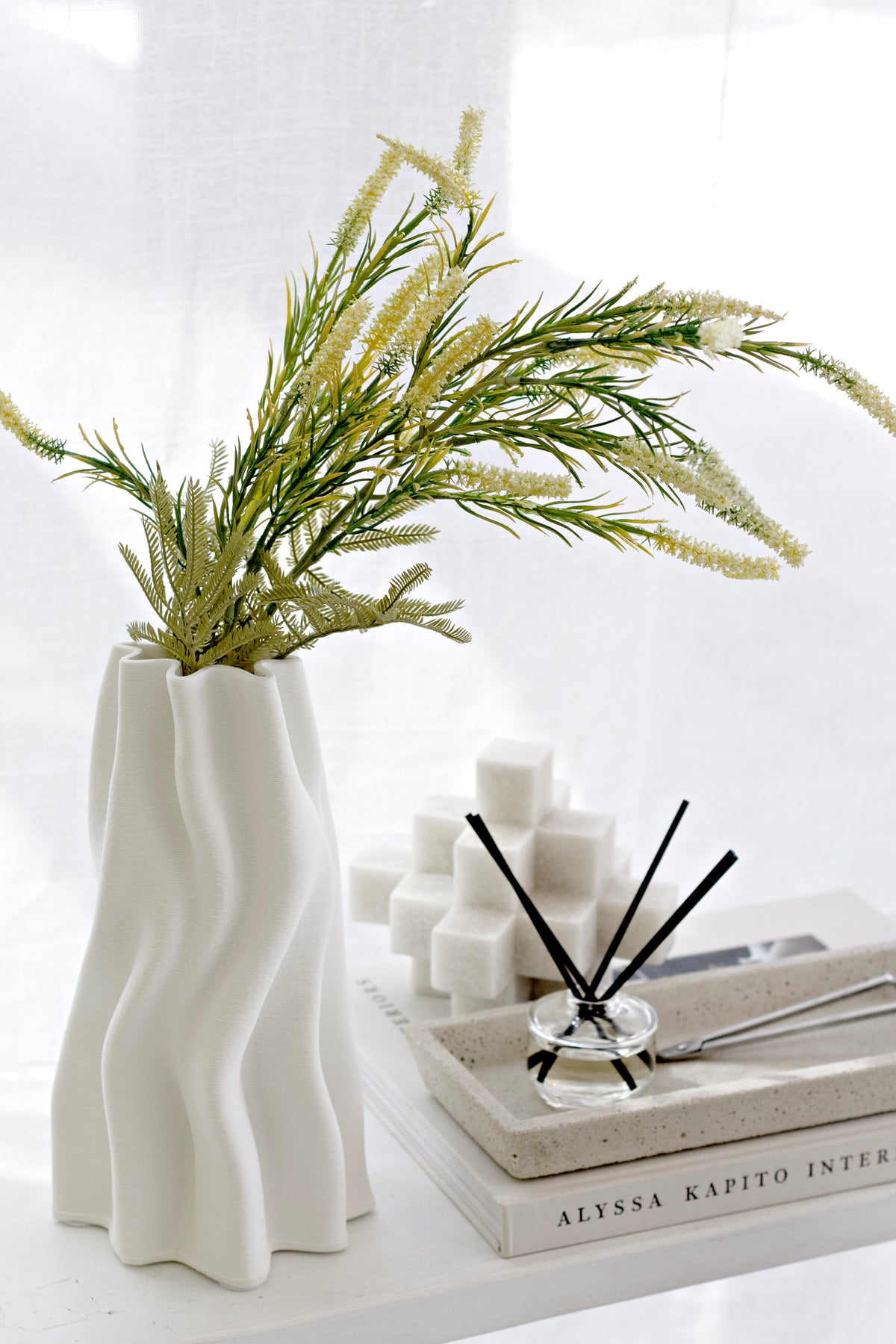 Setaria Spray, Cream 86cm Faux Grass Stem