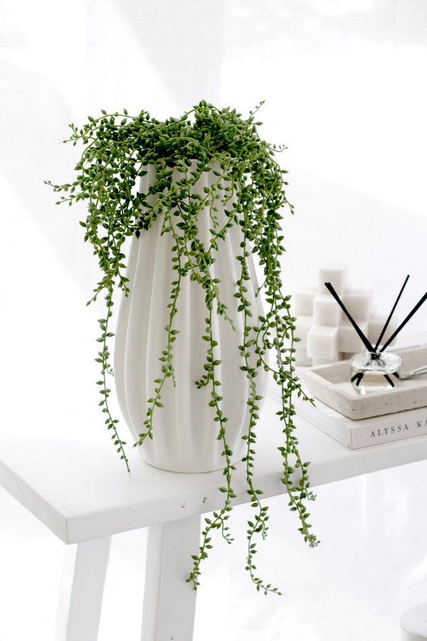 String of Pearls on Hanger – 66cm Faux Hanging Succulent