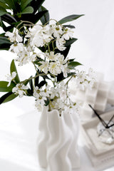 Hawthorn Blossom Spray – Tall White Artificial Stem