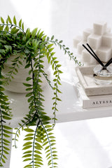 Potted Sword Fern – Lush Faux Trailing Plant, 60cm