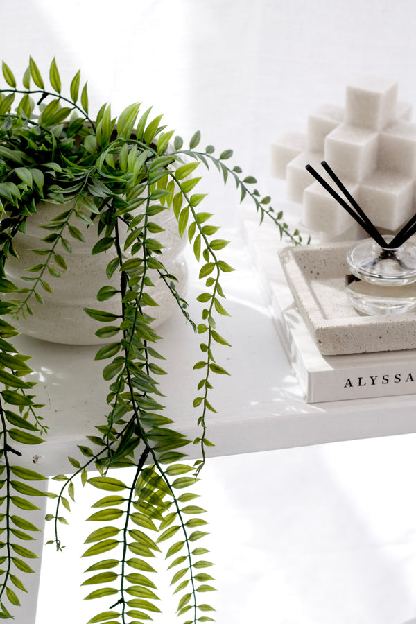 Potted Sword Fern – Lush Faux Trailing Plant, 60cm
