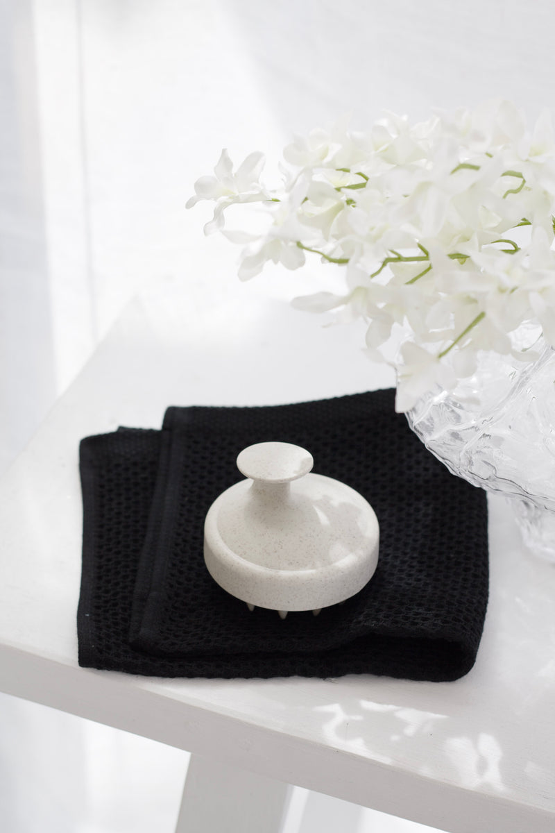 Black Cotton Wash Cloths – 2 Pack Multi-Purpose Cleaning Cloths