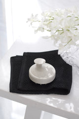 Black Cotton Wash Cloths – 2 Pack Multi-Purpose Cleaning Cloths