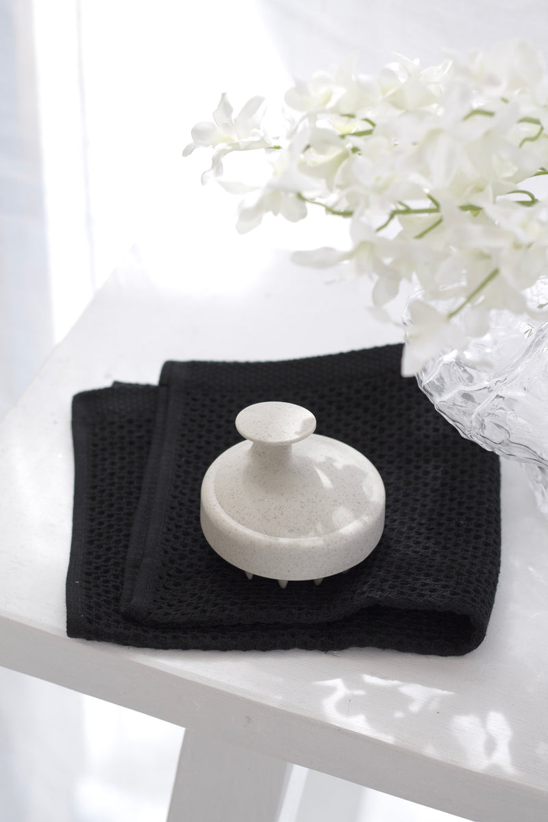 Black Cotton Wash Cloths – 2 Pack Multi-Purpose Cleaning Cloths