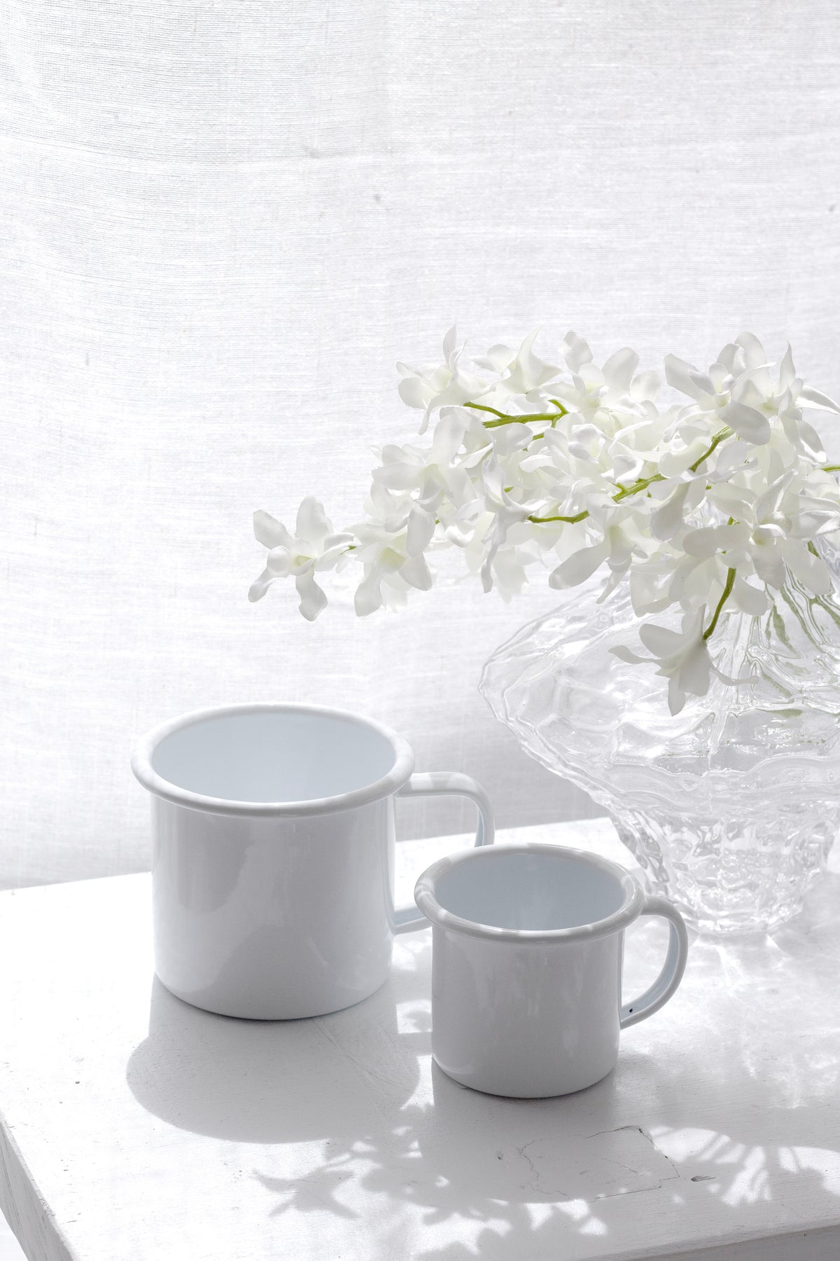 Enamel Mug 350ml, White Enamelware