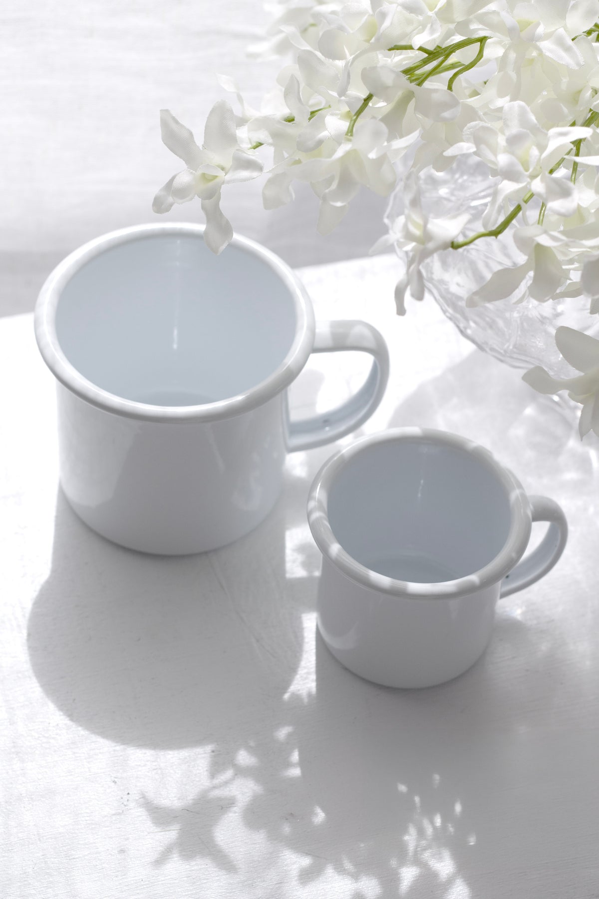 Enamel Mug 350ml, White Enamelware
