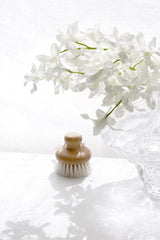 Goat Hair Face Brush – Gentle Facial Cleansing & Exfoliation Tool | 4.5cm Wooden Handle